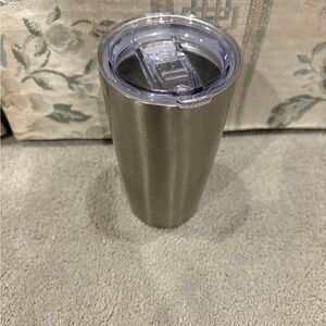 Stainless Steel Tumbler with Clear Lid